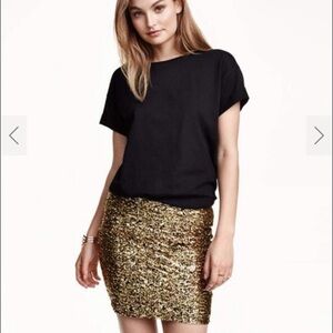 Gold Sequin Skirt